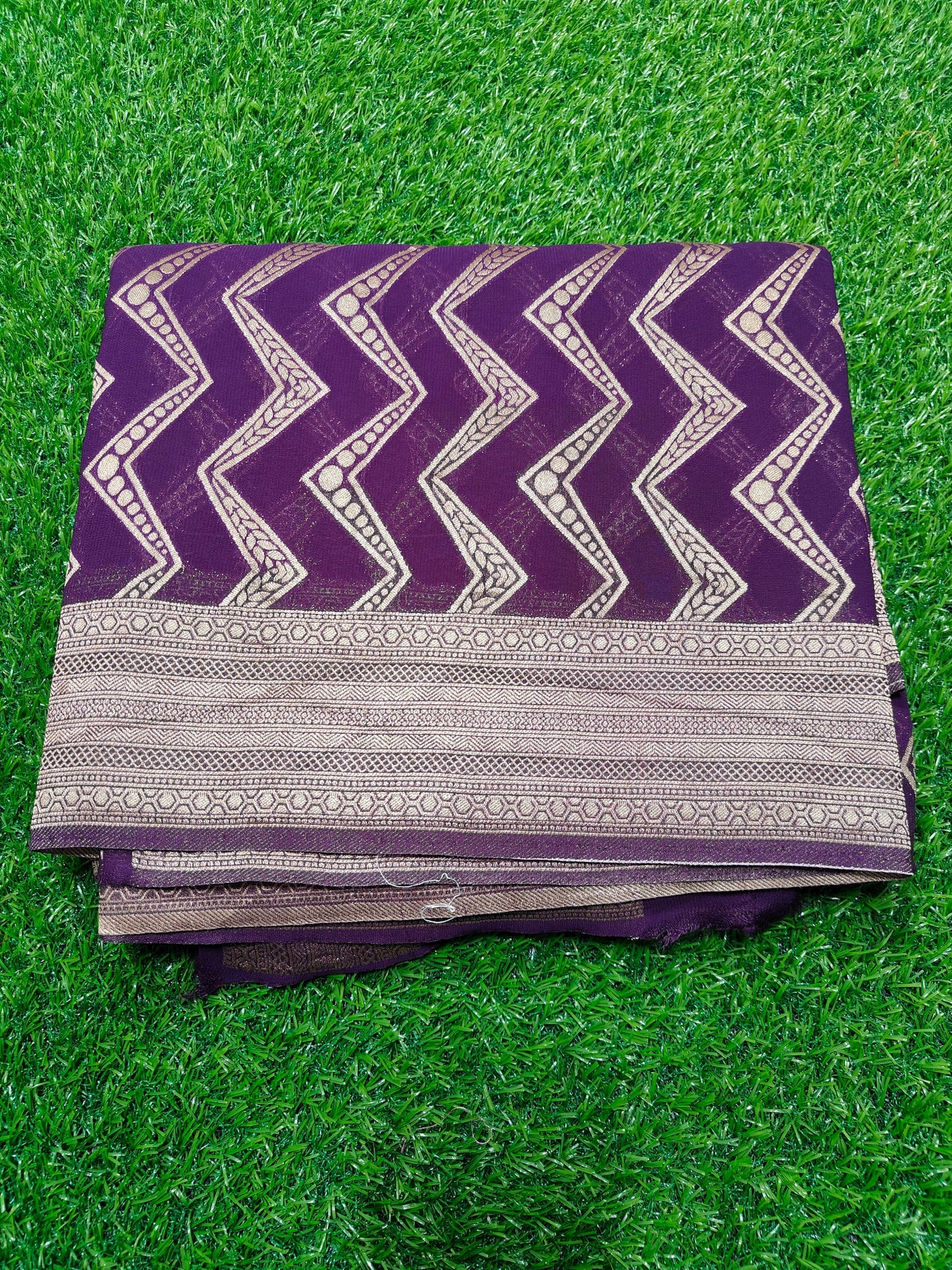 PURPLE KHADDI GEORGETTE SAREE