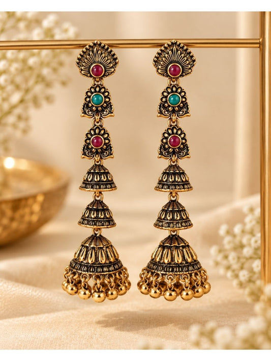 LONG ANTIQUE JHUMKA
