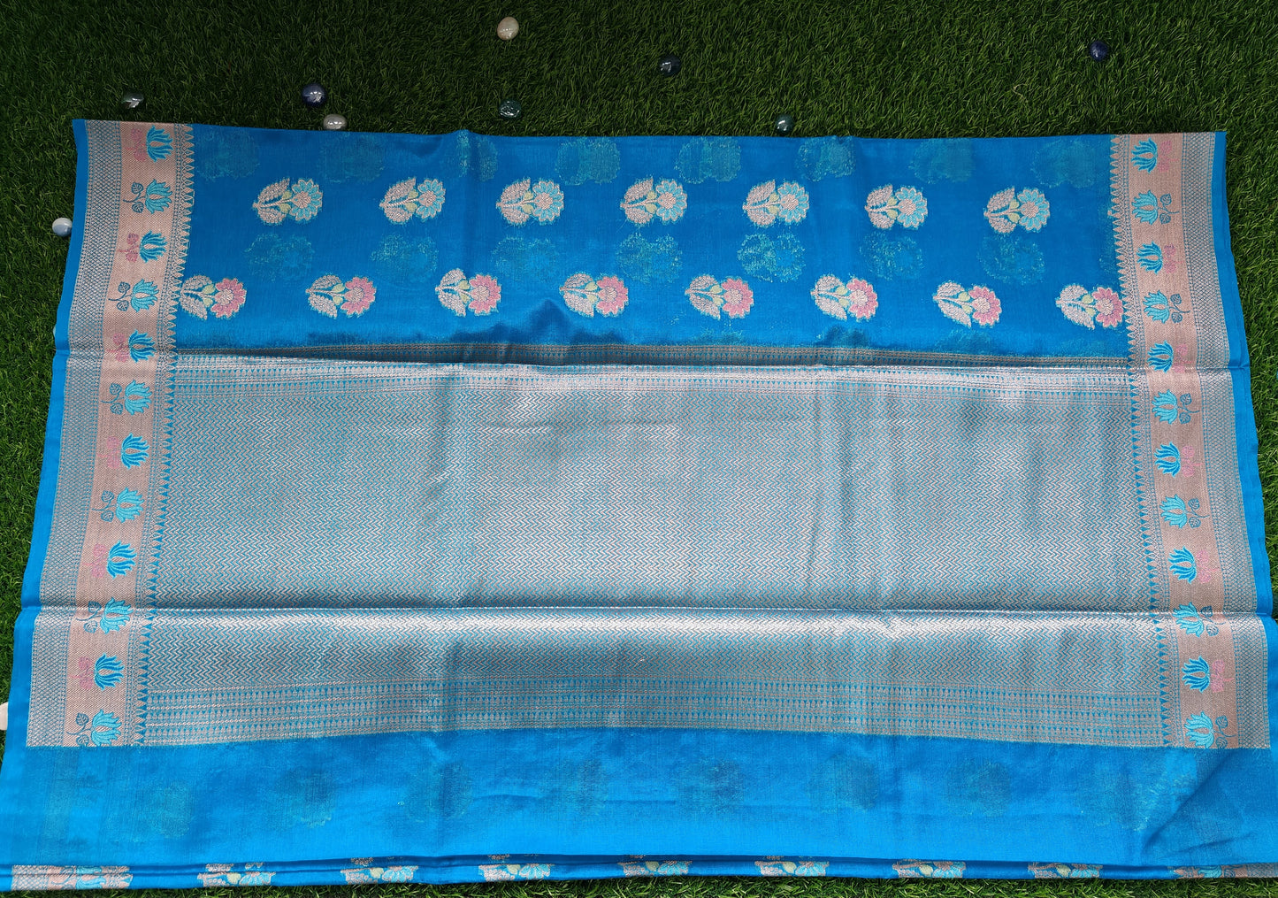 SKY BLUE WARM SILK SAREE