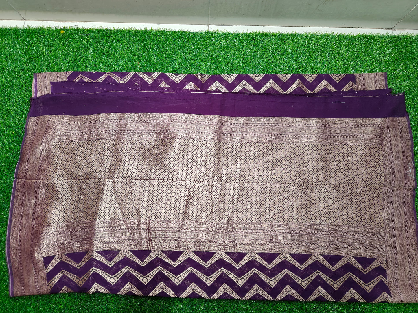 PURPLE KHADDI GEORGETTE SAREE