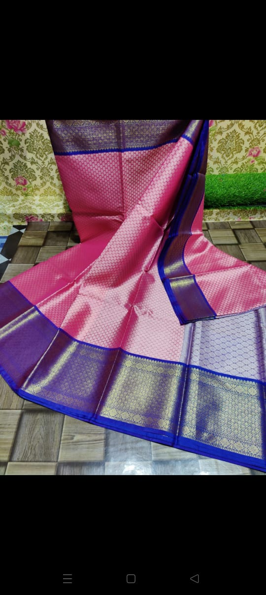 PINK SEMI KANCHI SILK SAREE