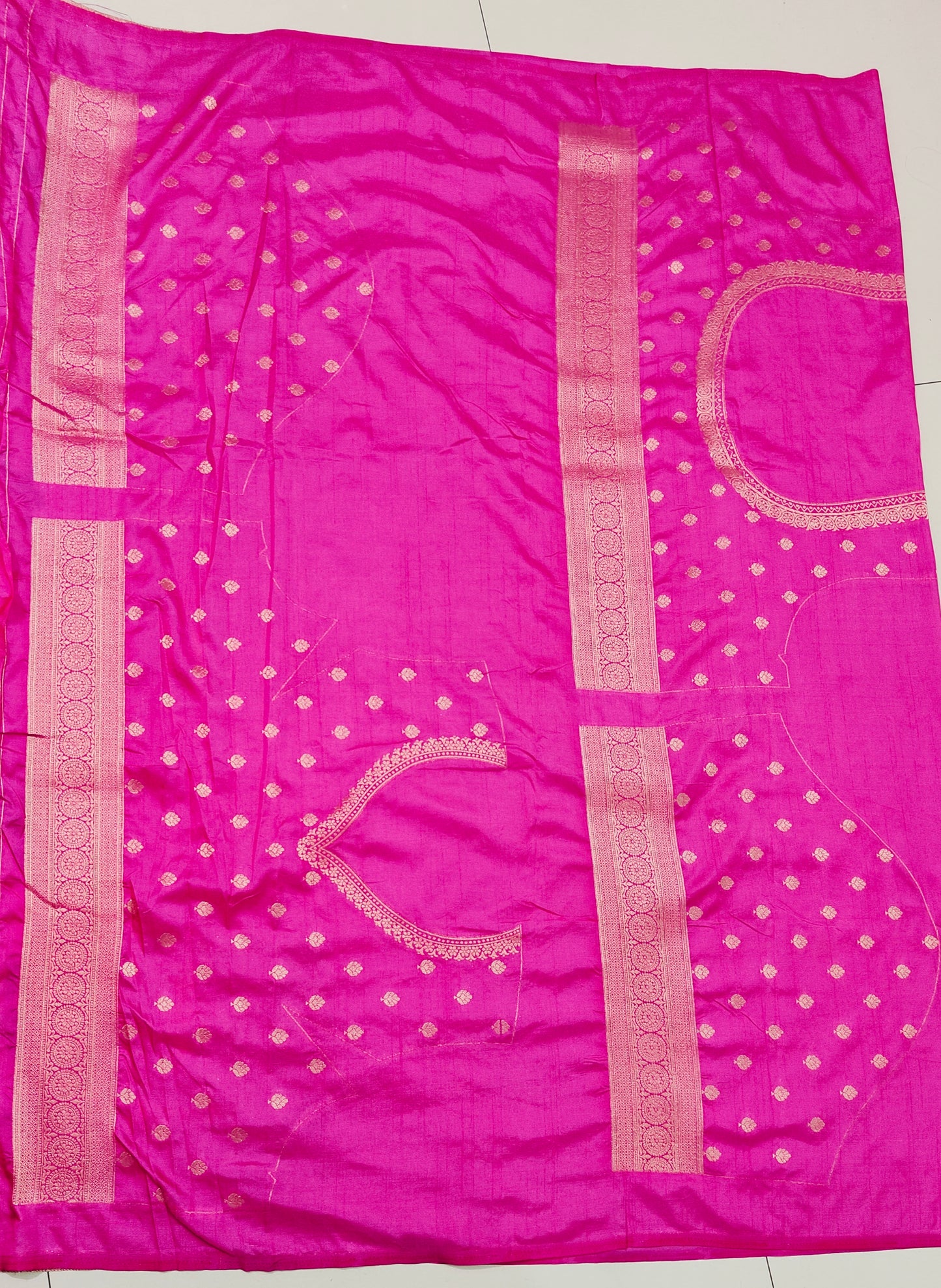 RANI PINK DOLA SILK SAREE WITH MEENA ZARI