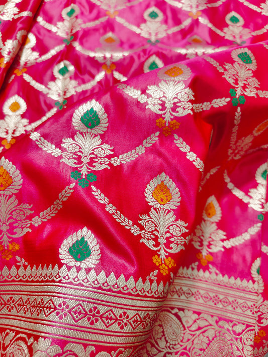 RANI PINK MASHRU KATAN SILK SAREE