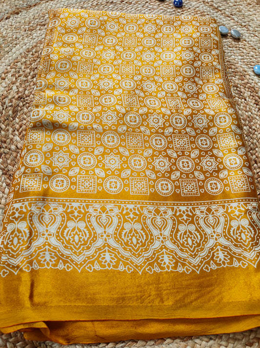 YELLOW MODAL SILK SAREE