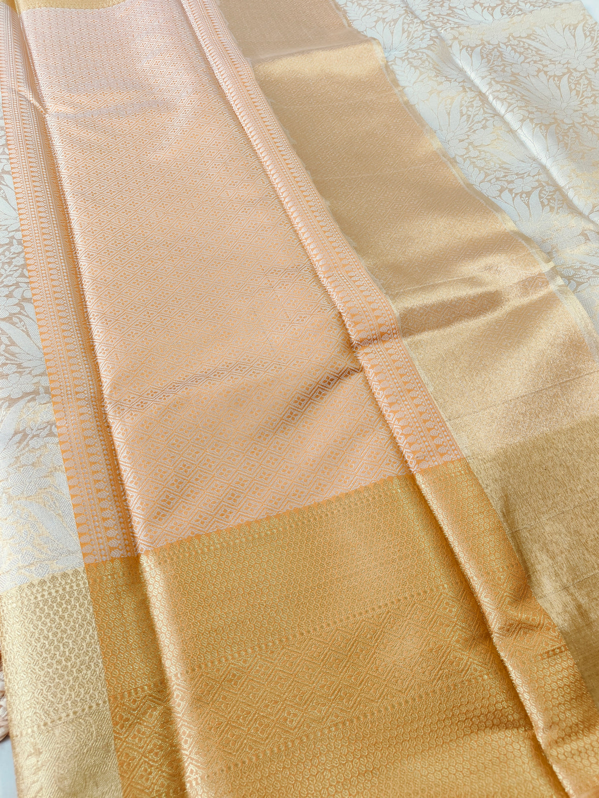 GOLDEN GLASS TISSUE SAREE