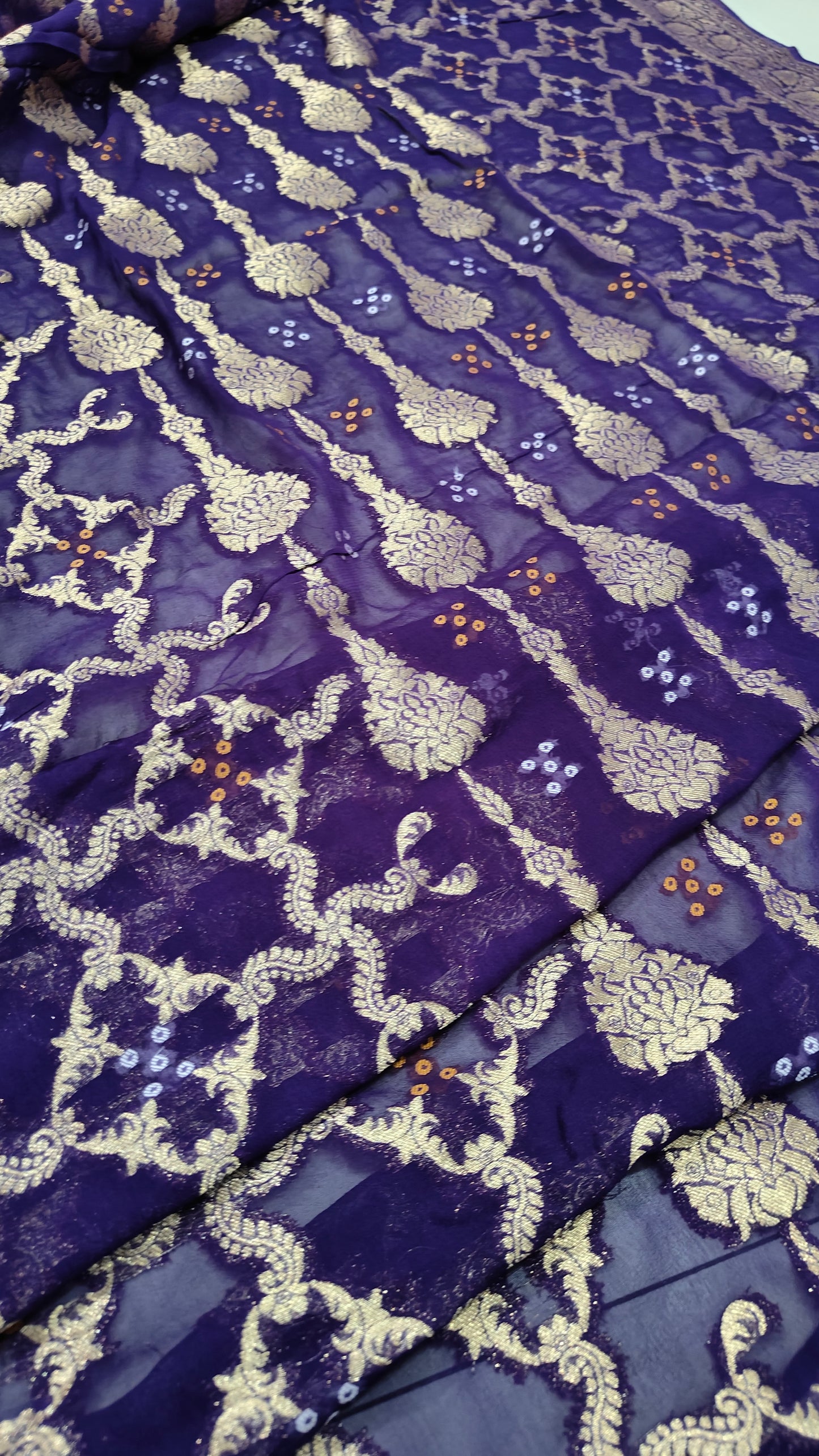 PURPLE KHADDI GEORGETTE SAREE