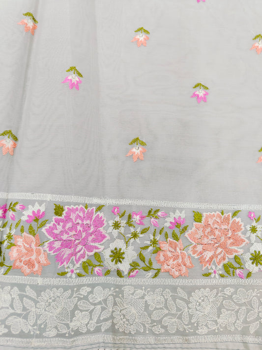 PARSI EMBROIDER ORGANZA SAREE