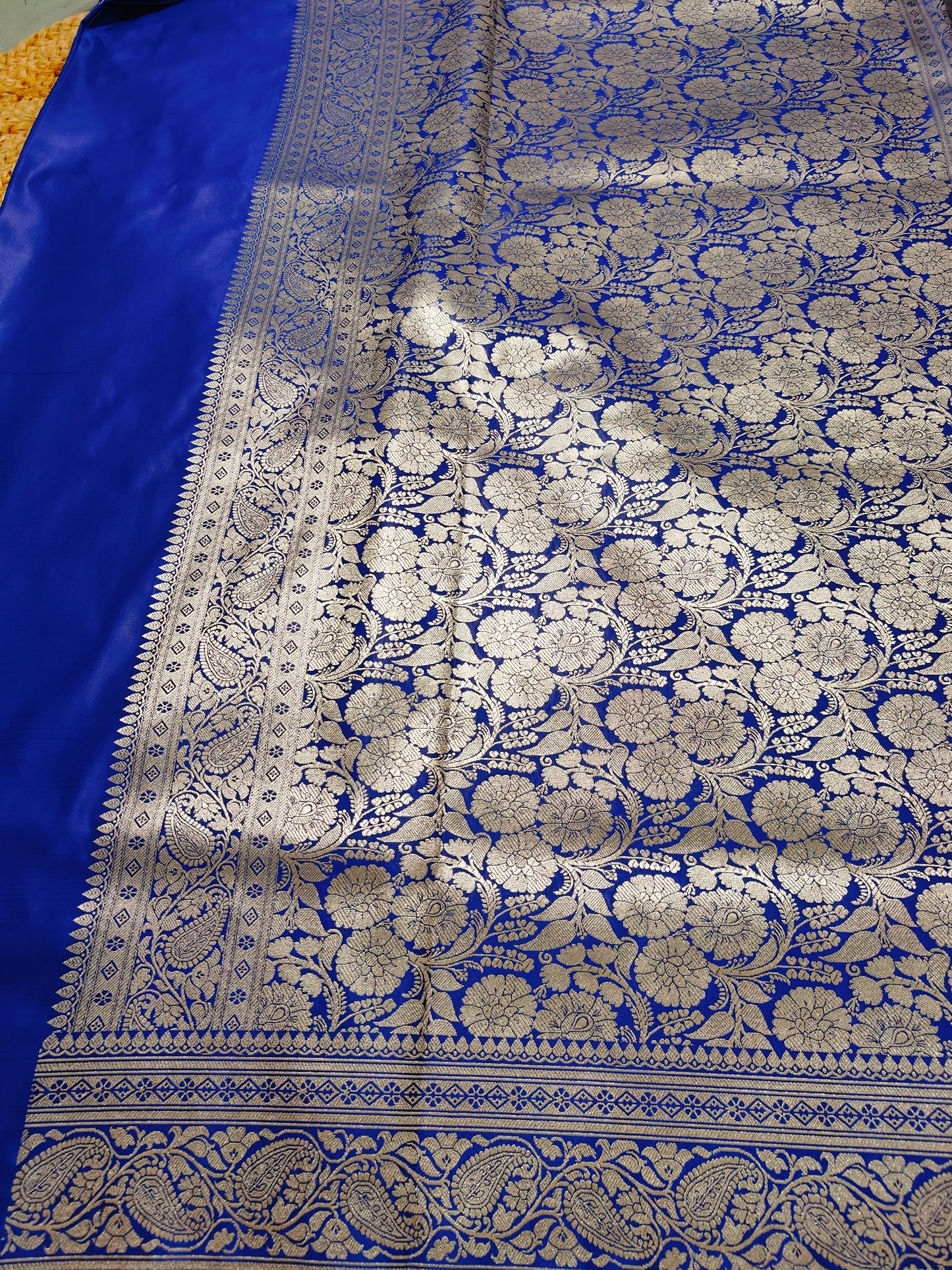 ROYAL BLUE MASHRU KATAN SILK SAREE
