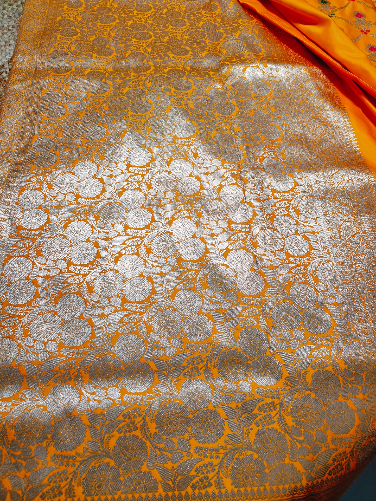YELLOW MASHRU KATAN SILK SAREE