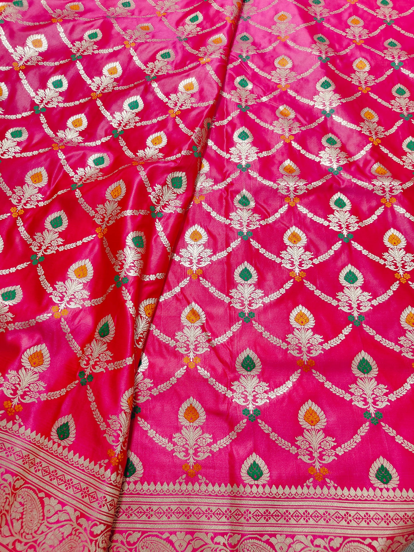 RANI PINK MASHRU KATAN SILK SAREE