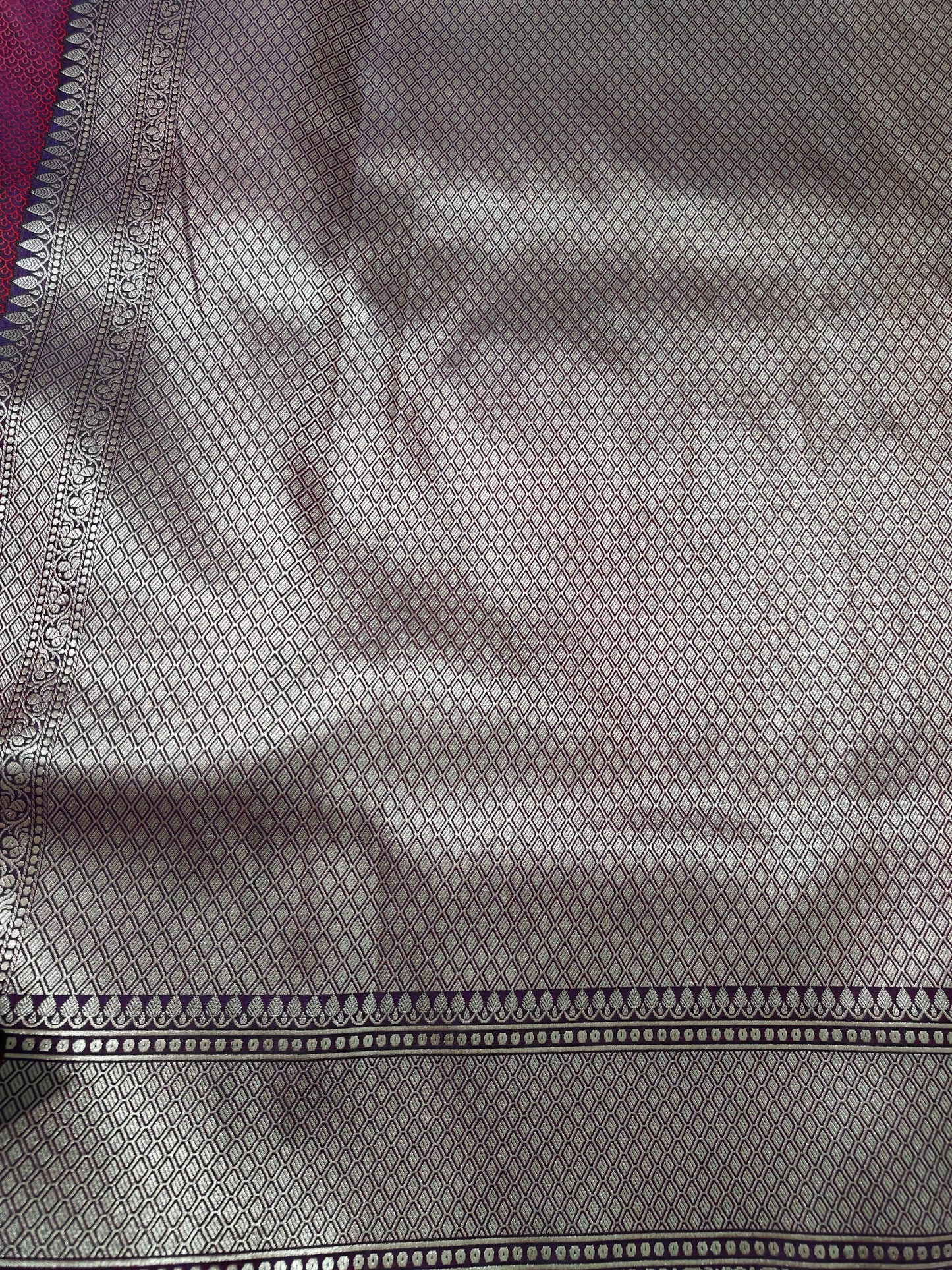 PURPLE MASHRU KATAN SILK SAREE