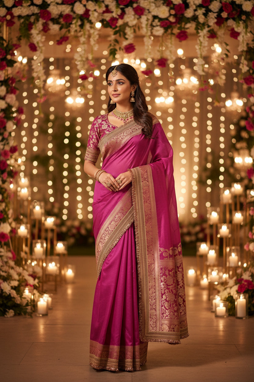 LACE BORDER SAREE