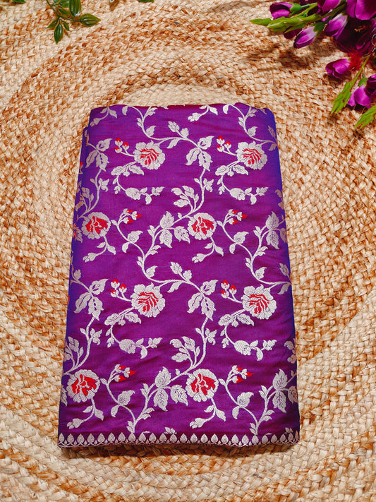 PURPLE MASHRU KATAN SILK SAREE