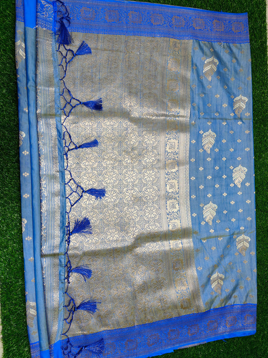 BLUE SEMI KATAN SILK SAREE