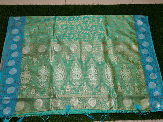 LIGHT GREEN KATAN SILK SAREE