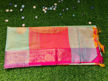 LINEN COTTON  SILK SAREE