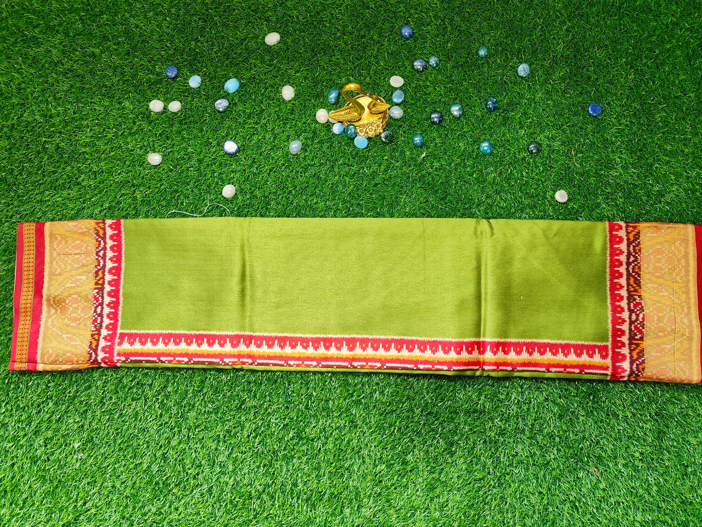 MEHNDI GREEN PATOLA SILK SAREE