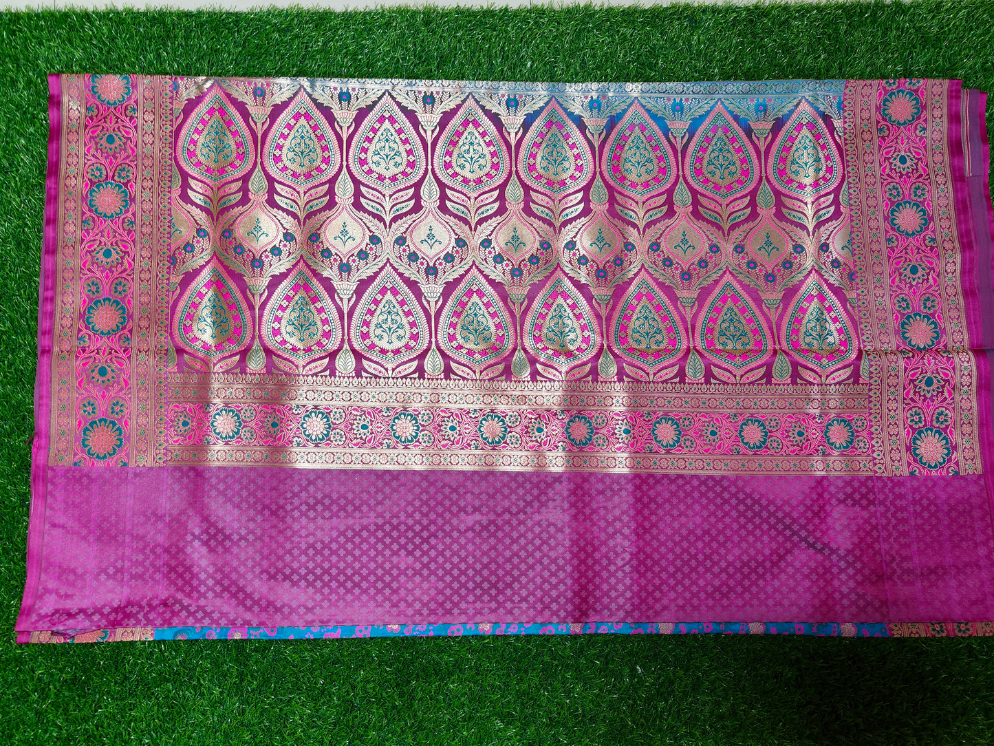 BLUE JAMAWAR SILK SAREE