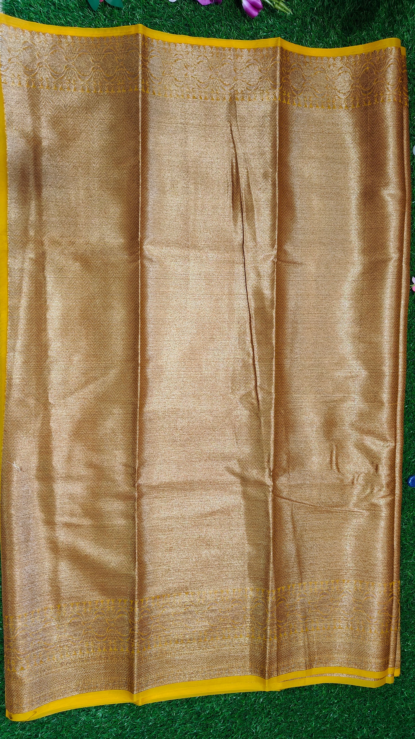 YELLOW KORA ORGANZA SILK