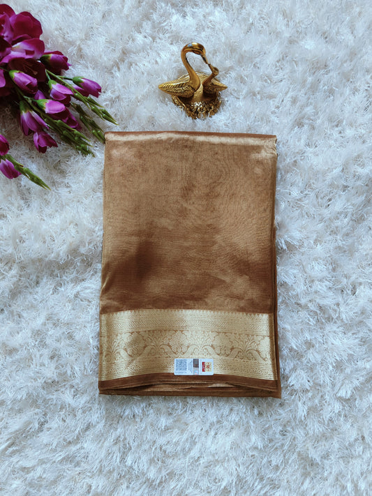 GOLD PURE TISSUE SILK SAREE