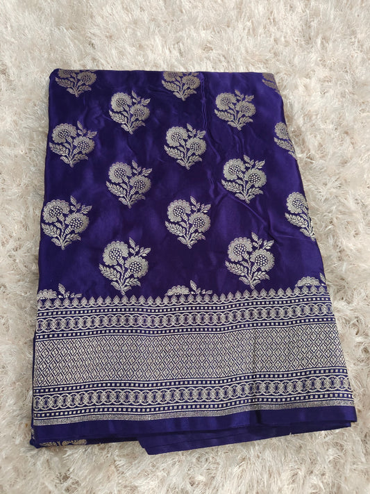 PURPLE MASHRU KATAN SILK SAREE