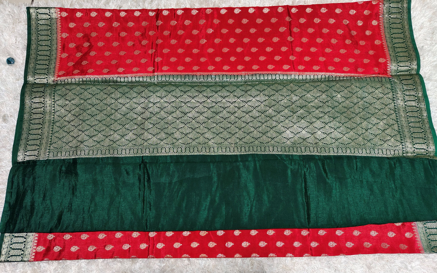 RED DUPIAN SILK SAREE