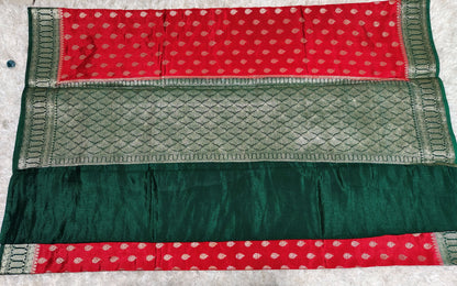 RED DUPIAN SILK SAREE
