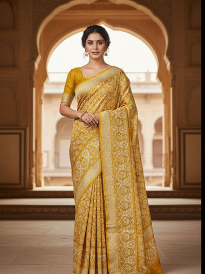 YELLOW MODAL SILK SAREE