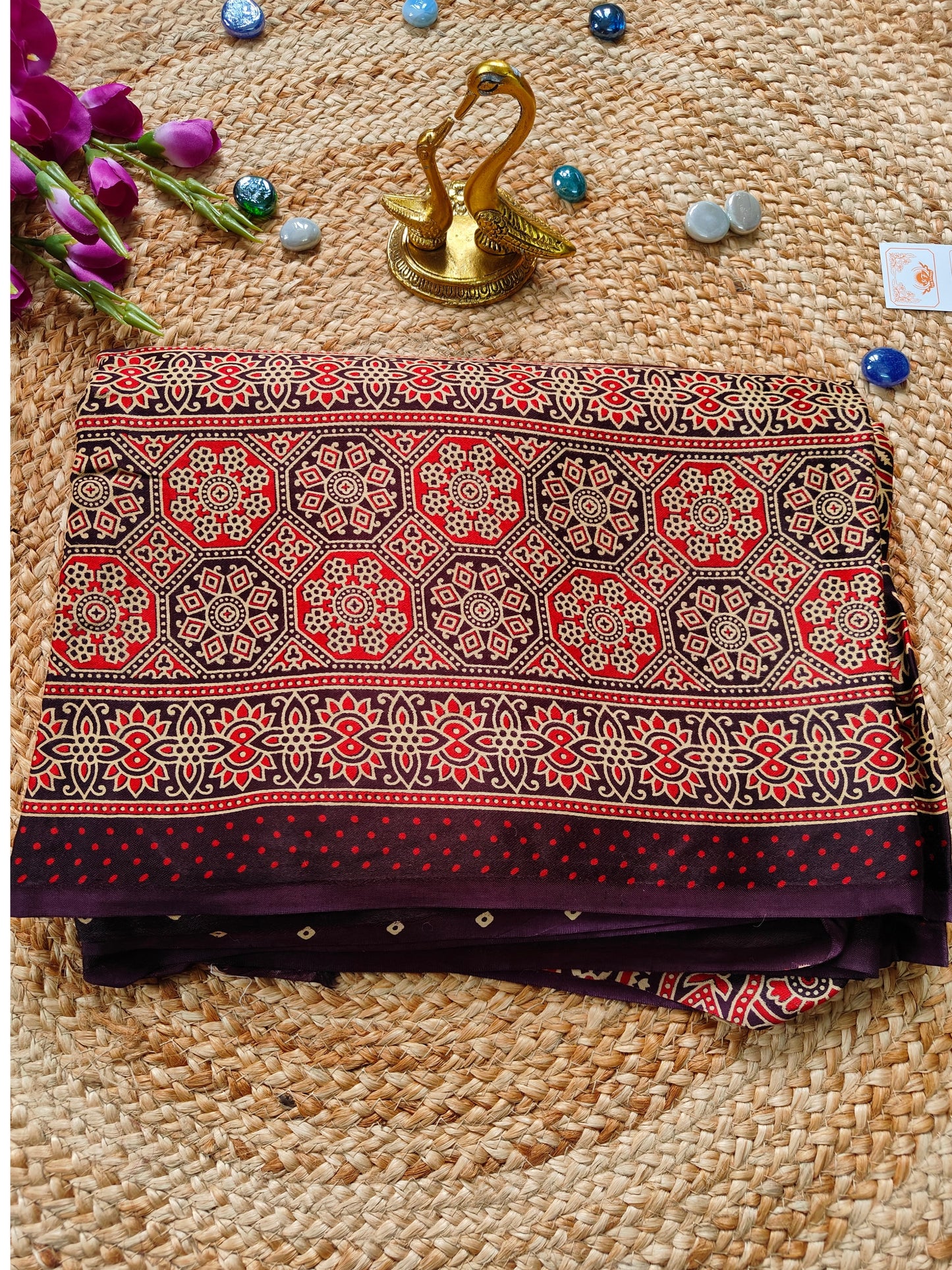 BURGANDY MODAL SILK SAREE