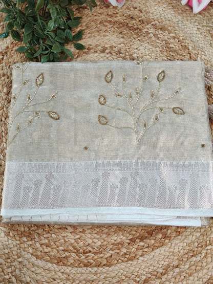 SUNEHRI CHEQUE KOTA TISSUE SAREES