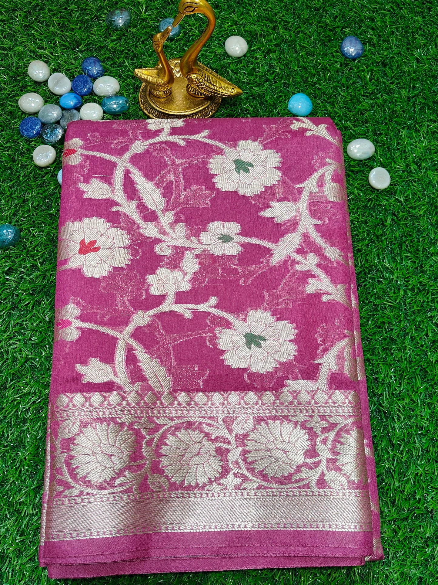 LILAC SEMI GEORGETTE ZARI ZAAL SAREE