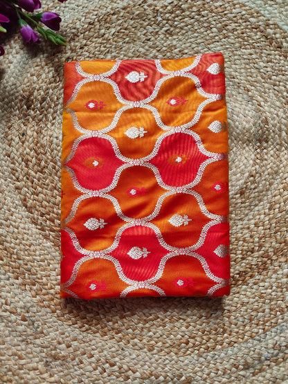 ORANGE RANKAT MASHRU KATAN SAREE