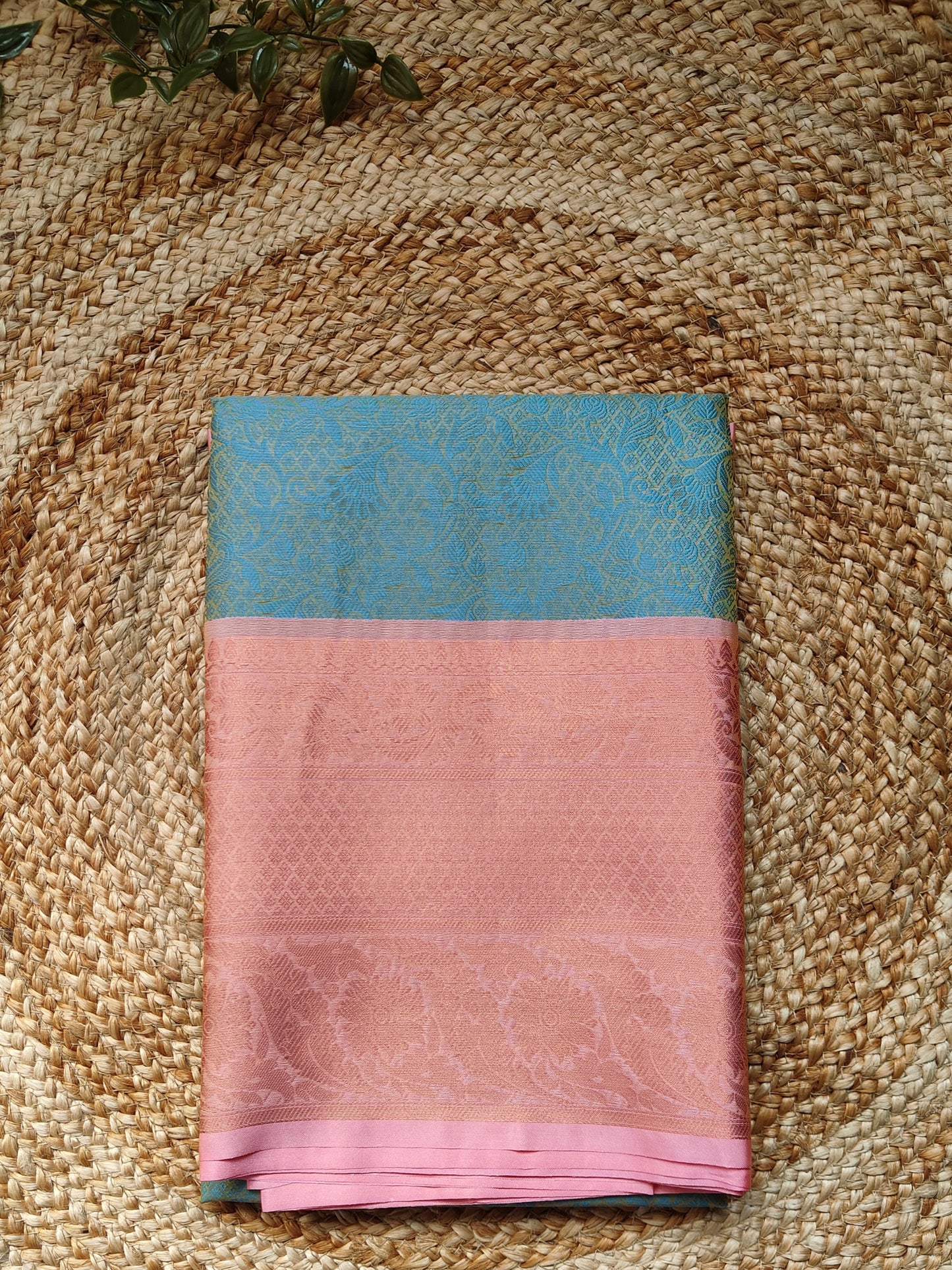 BLUE SEMI KANCHI SILK SAREE