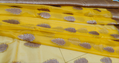 YELLOW KORA ORGANZA SILK