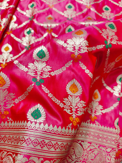 RANI PINK MASHRU KATAN SAREE