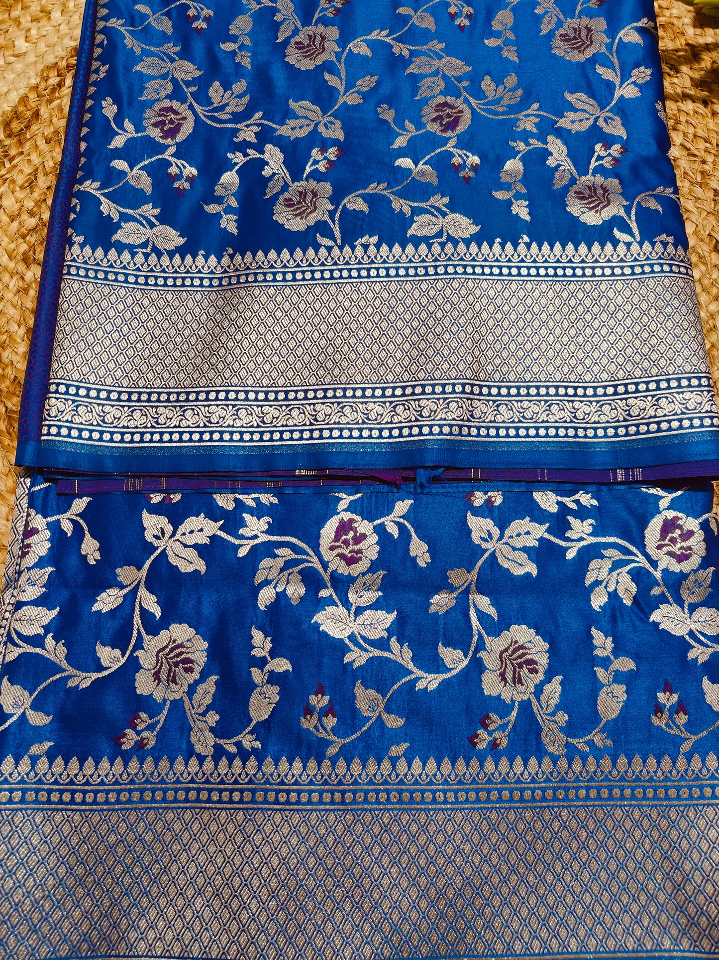 ROYAL BLUE MASHRU KATAN SILK SAREE
