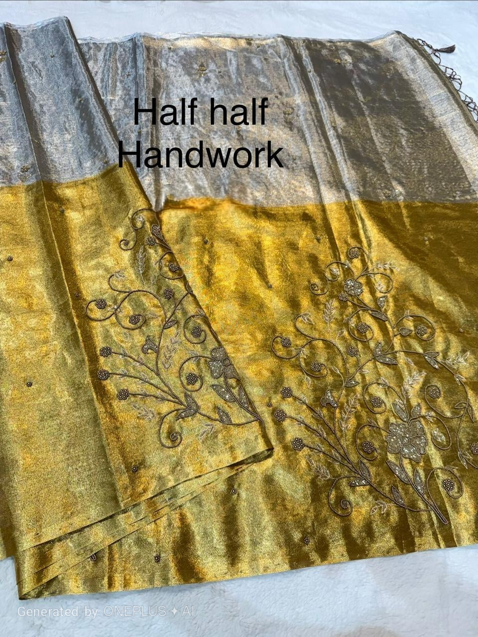 SUNEHRI LINEN TISSUE SILK SAREES