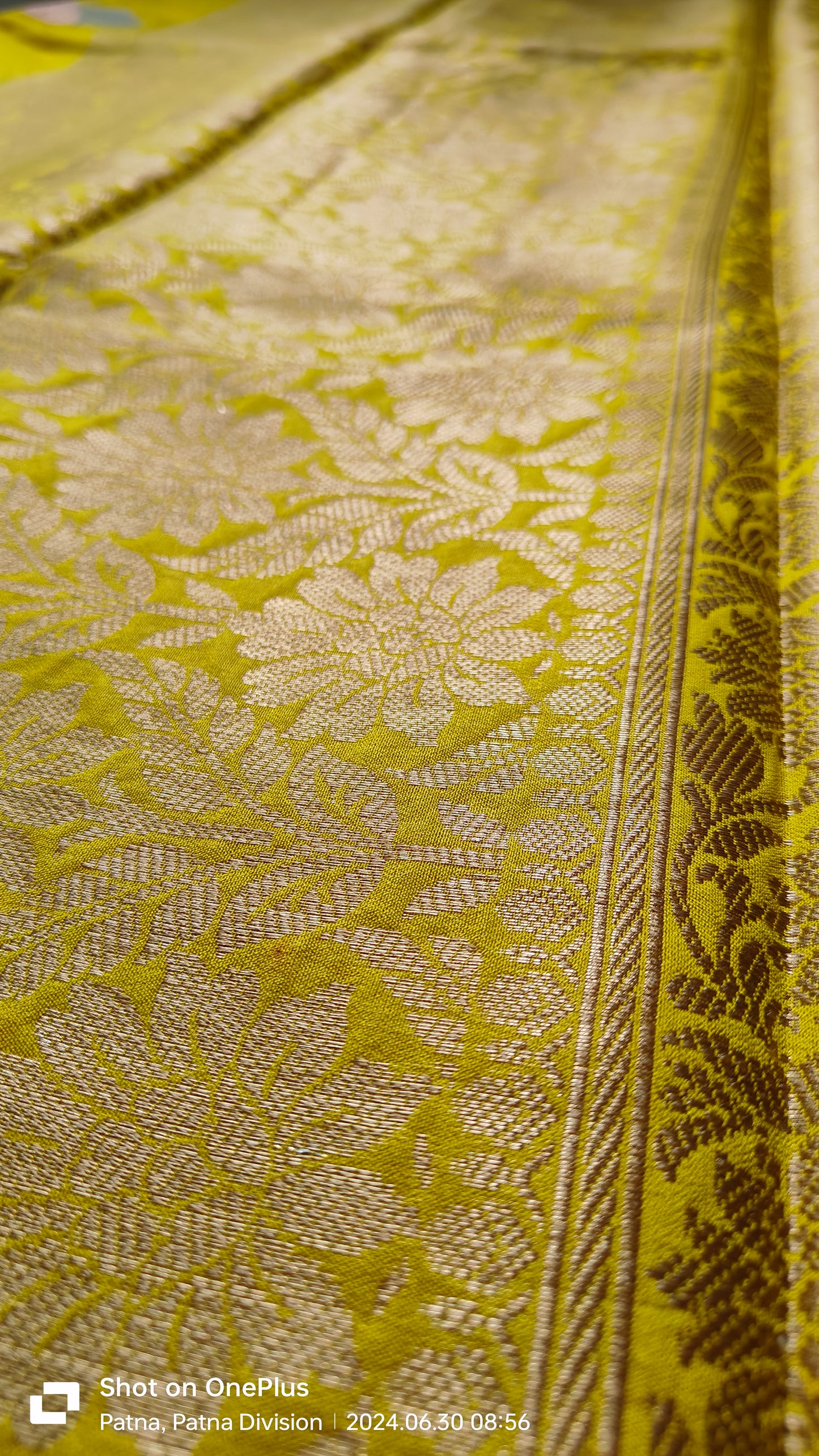 YELLOW SEMI GEORGETTE SILK SAREE