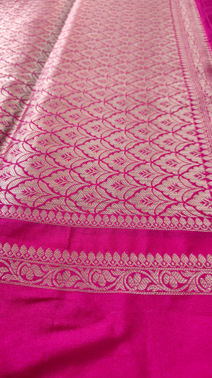 BLACK GADHWAL BORDER GAJI SILK SAREE