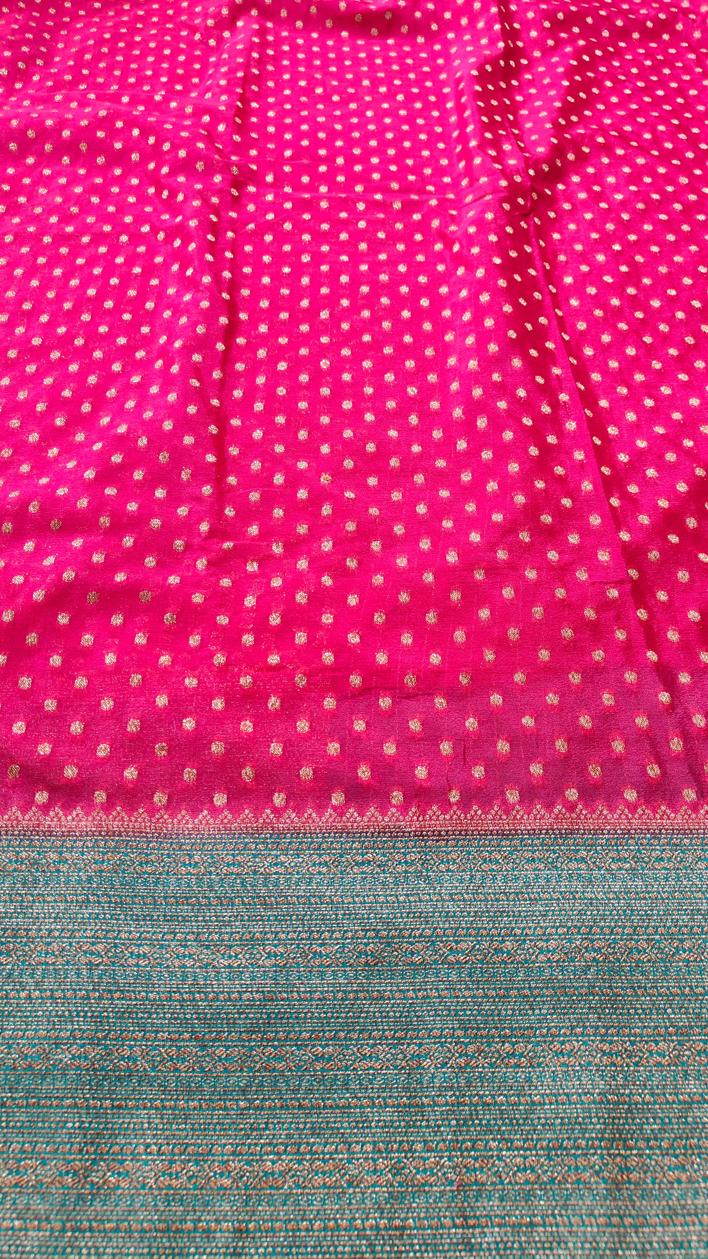 PINK CRAPE SHIFFON SILK SAREE WITH ZARI BUTTA