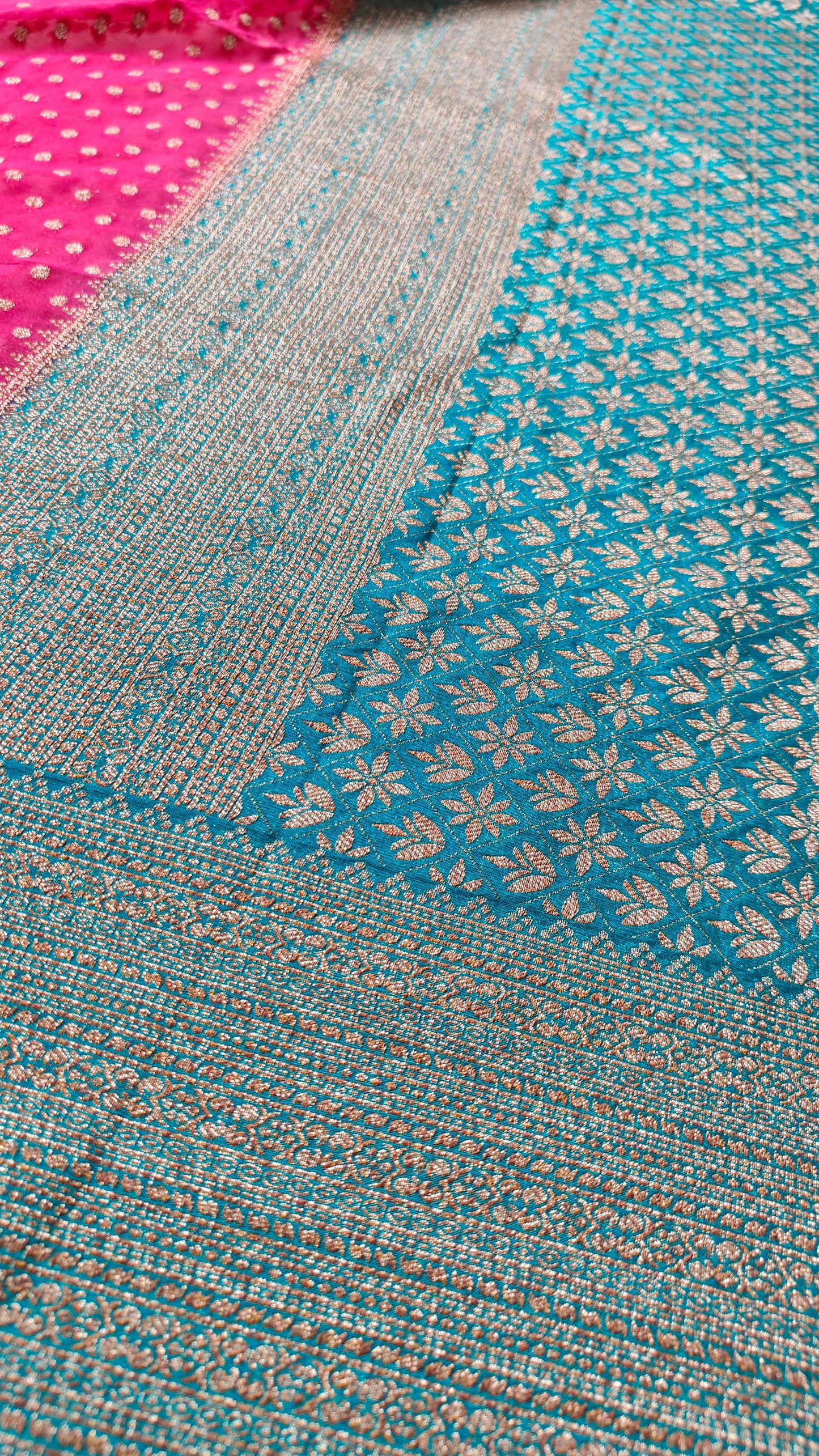 PINK CRAPE SHIFFON SILK SAREE WITH ZARI BUTTA