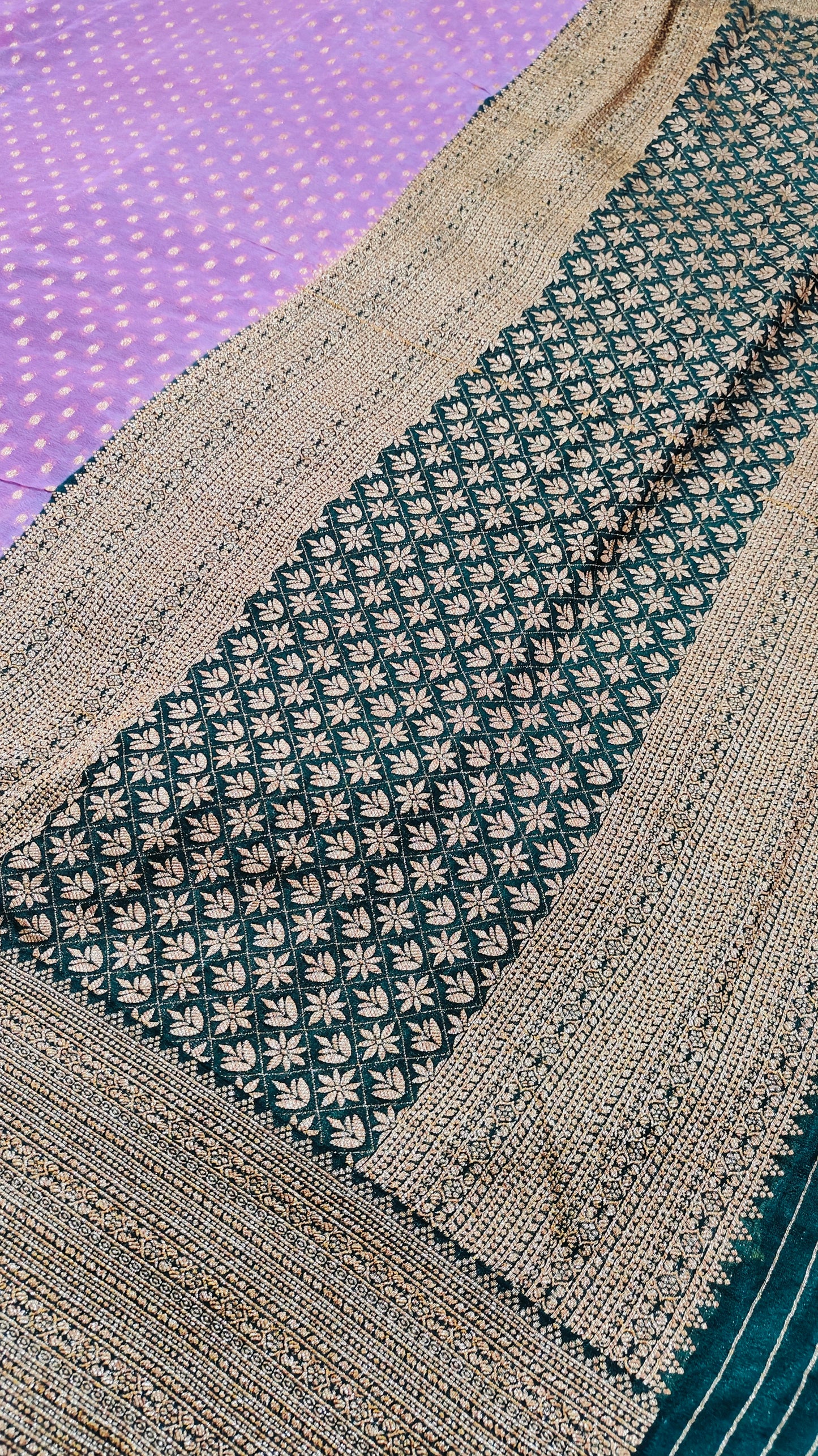 LILAC CRAPE SHIFFON SILK SAREE