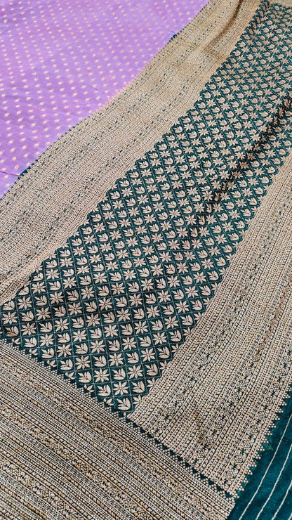 LILAC CRAPE SHIFFON SILK SAREE