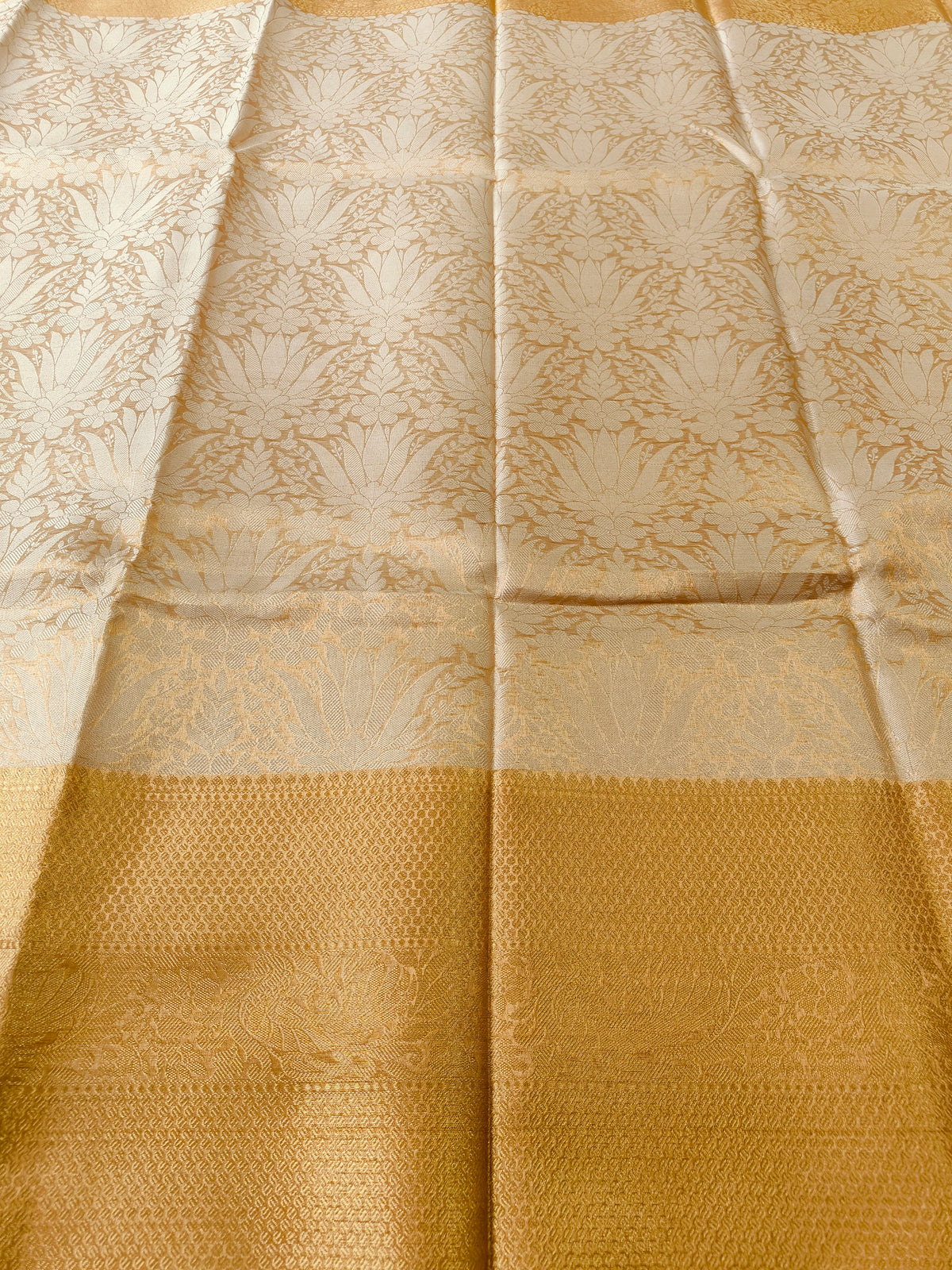 GOLDEN GLASS TISSUE SAREE