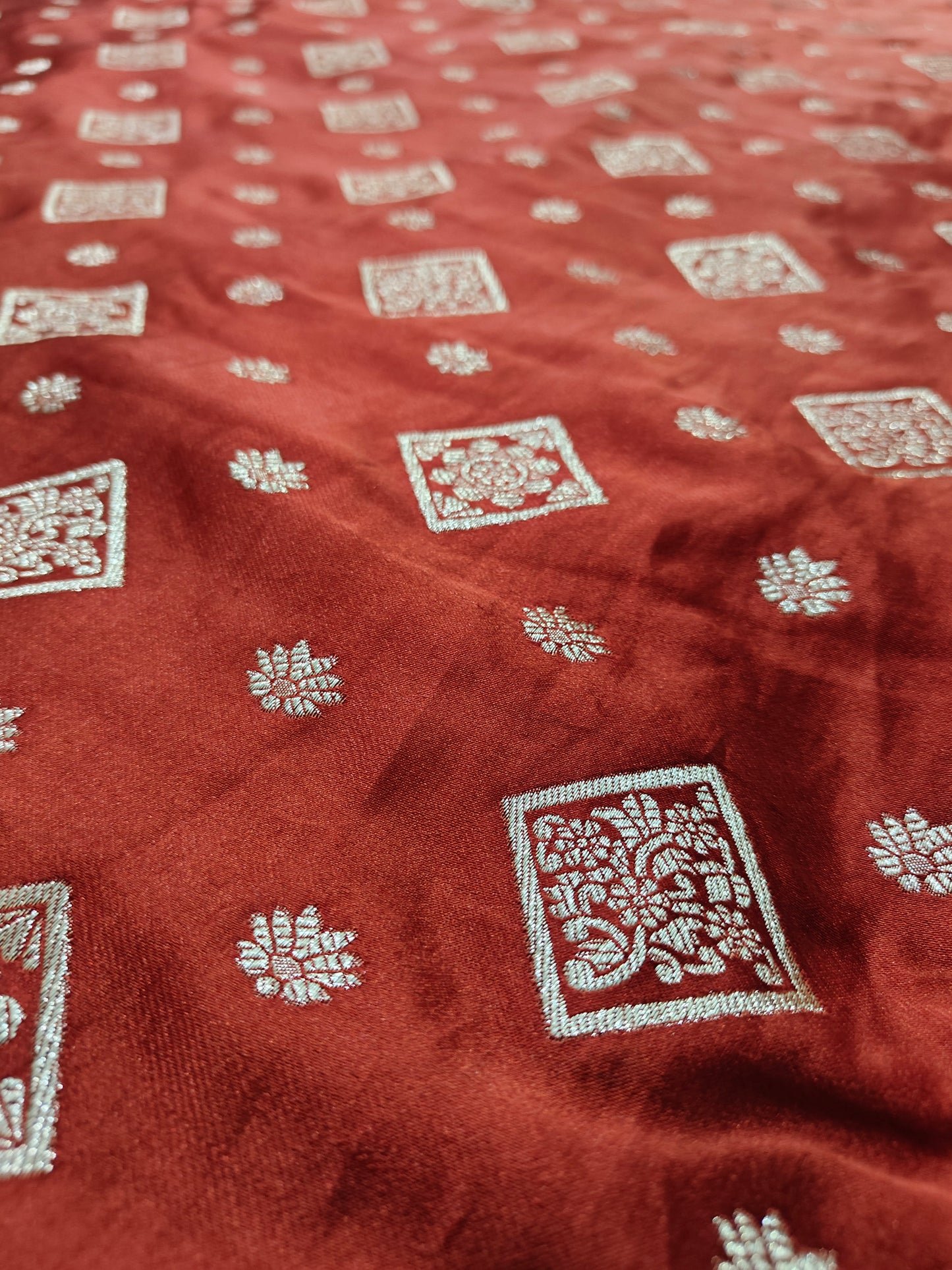BROWN GAJJI KATAN SILK SAREE