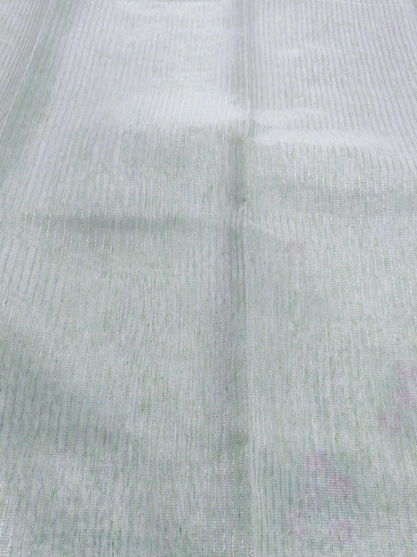 GREEN TISSUE LINEN EMBROIDRY SAREE