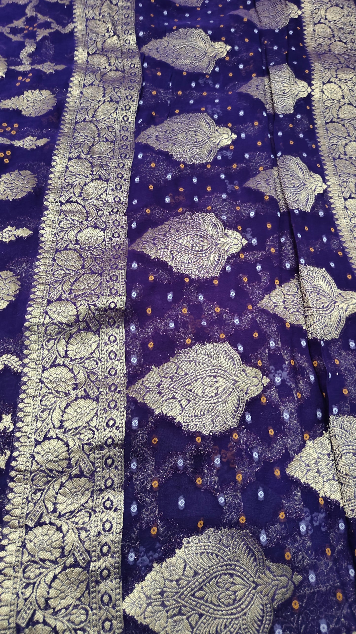 PURPLE KHADDI  GEORGETTE SAREE