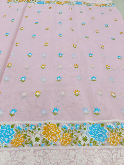 PARSI EMBROIDER ORGANZA SAREE