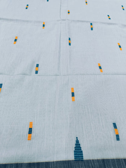 GREY  COTTON WITH KHICCHA WORK