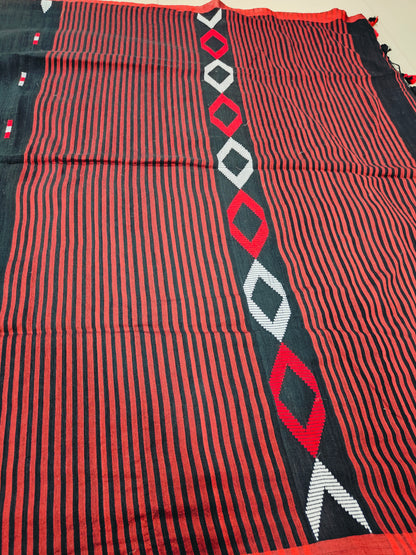 BLACK PURE COTTON WITH GHICCHA BRIODERY